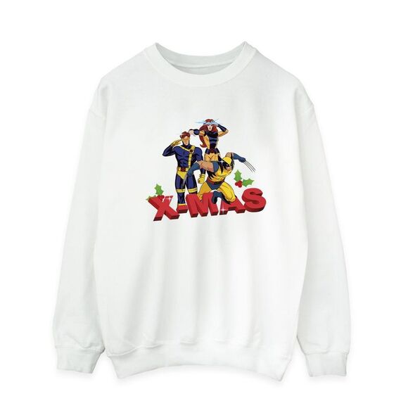 X-Men Mens Christmas Sweatshirt / White